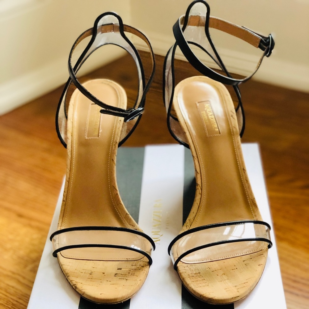 ⭐️⭐️SOLD ⭐️⭐️ LIKE NEW Aquazurra Minimalist Wedges - Picture 2 of 11